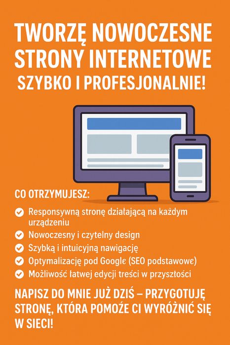 Tworze Profesjonalne Strony internetowe.