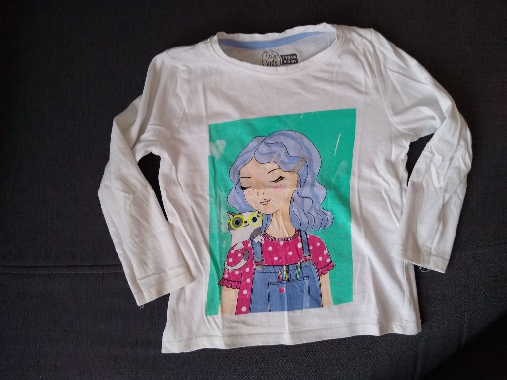Bluzka bluzeczka T-shirt koszulka na długi rękaw Little Kids - obrazek