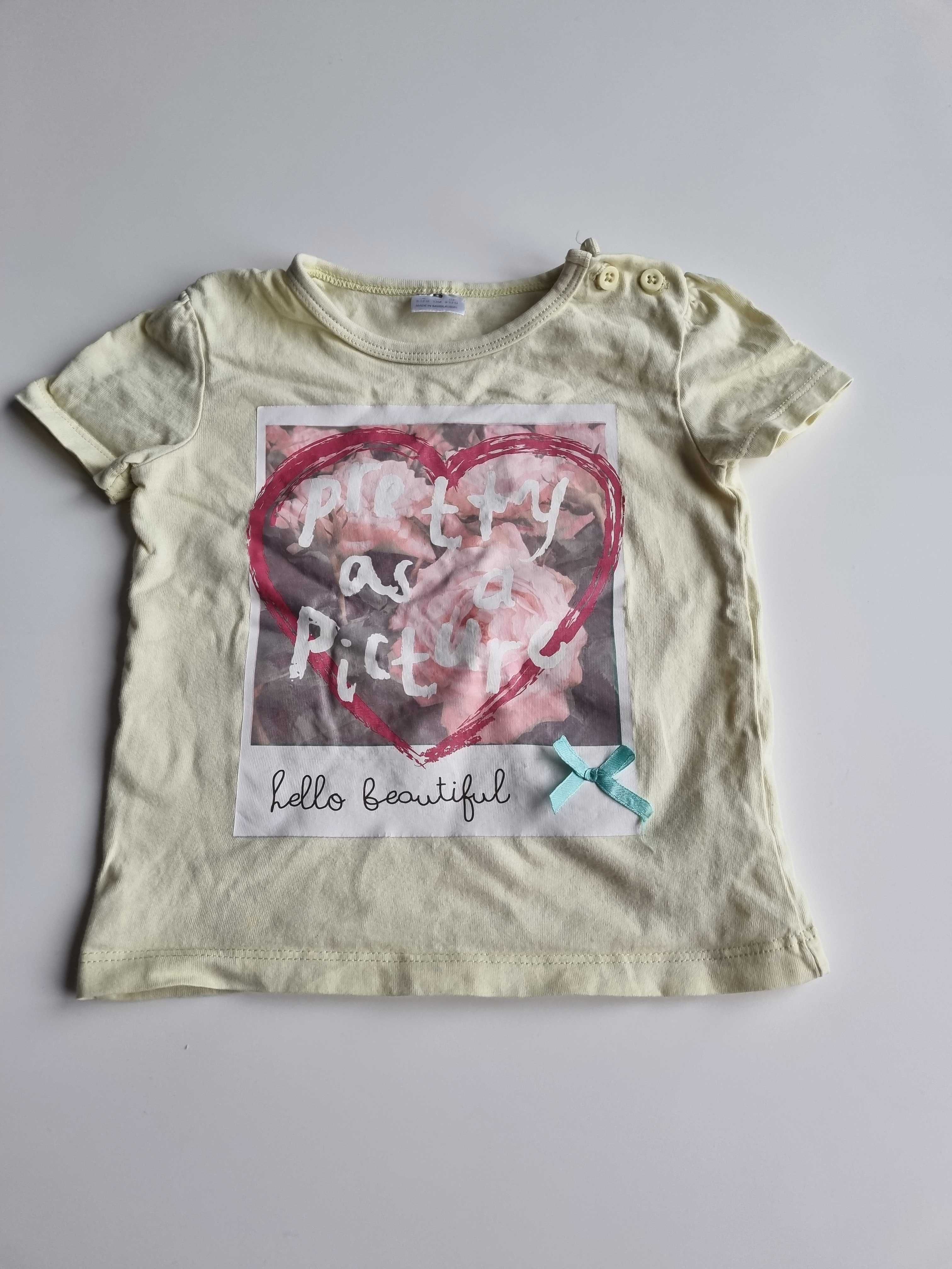 T-shirt niemowlęcy dla dziewczynki 9-12m