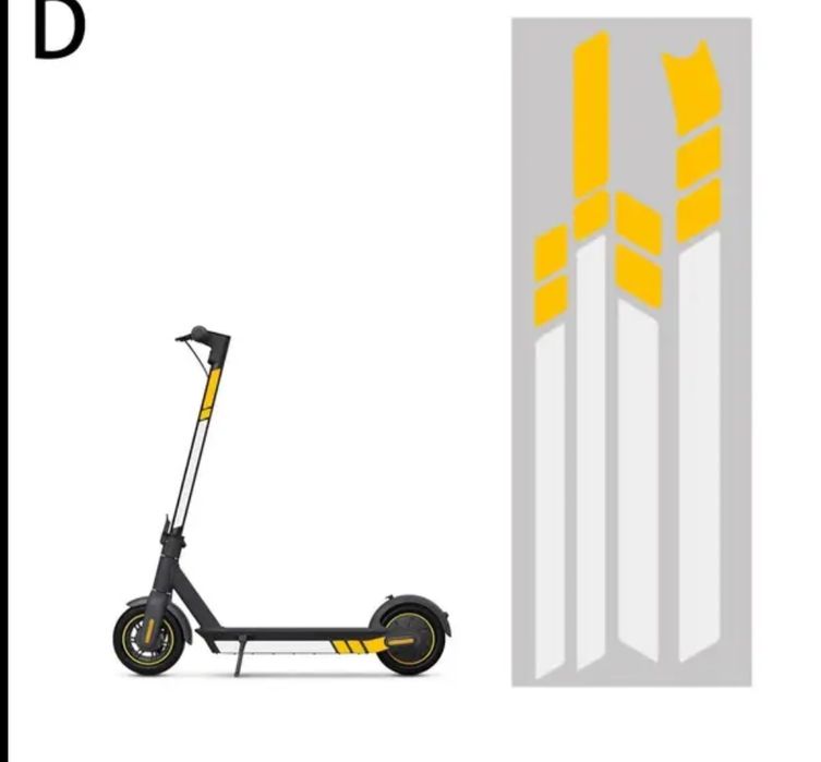 Zestaw naklejek odblaskowych hulajnoga elektryczna Ninebot g30