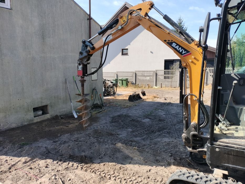 Minikoparka koparka wywrotka transport maszyn młot wiertnica wozidło