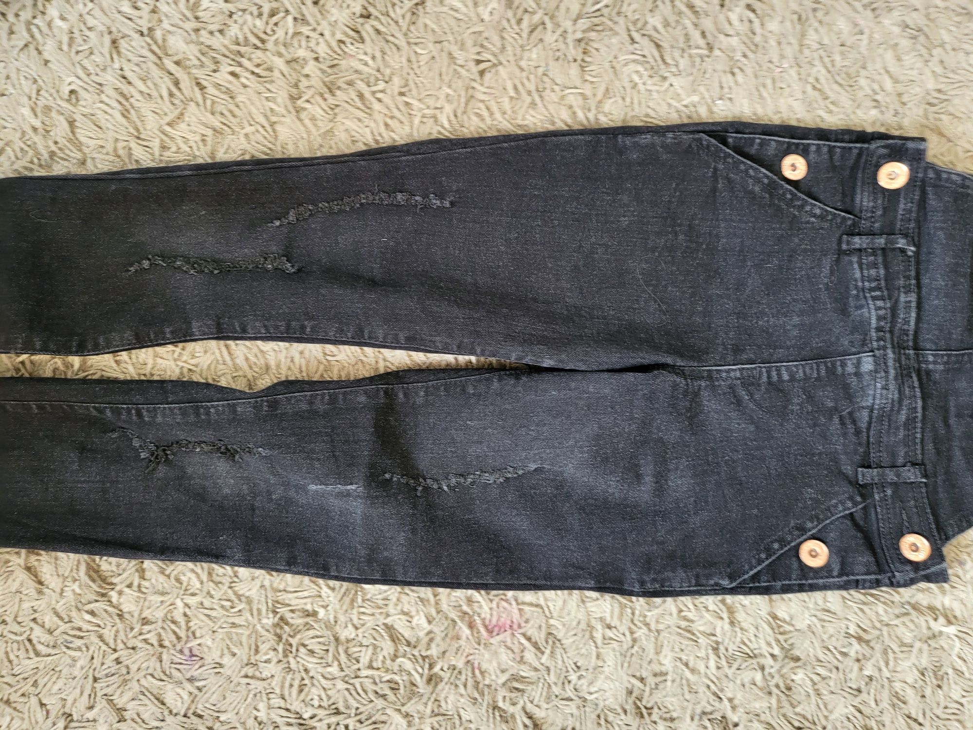 Czarne ogrodniczki Denim Co rozm. 128