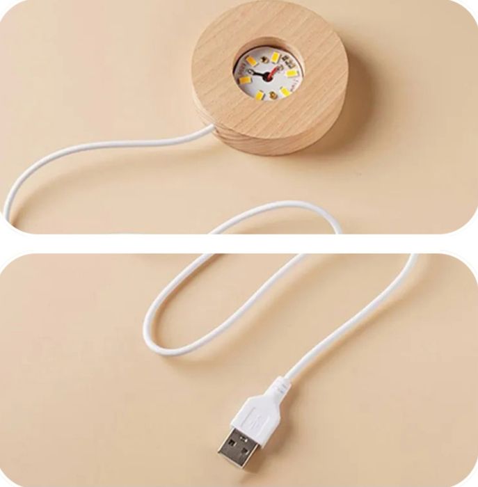 Декоративна 3D нічник кришталева куля "Сонячна система" від PowerBank/