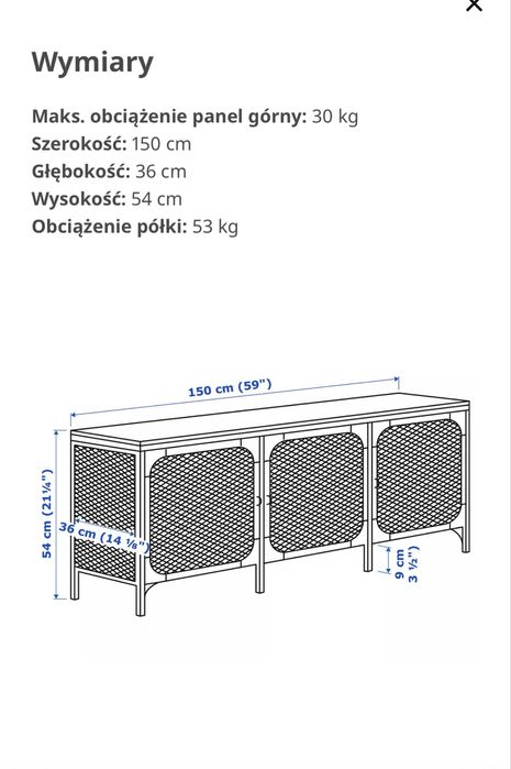 szafka rtv ikea FJÄLLBO
