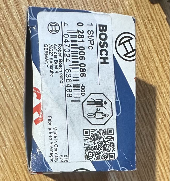 Датчик тиску палива Bosch 0281006086