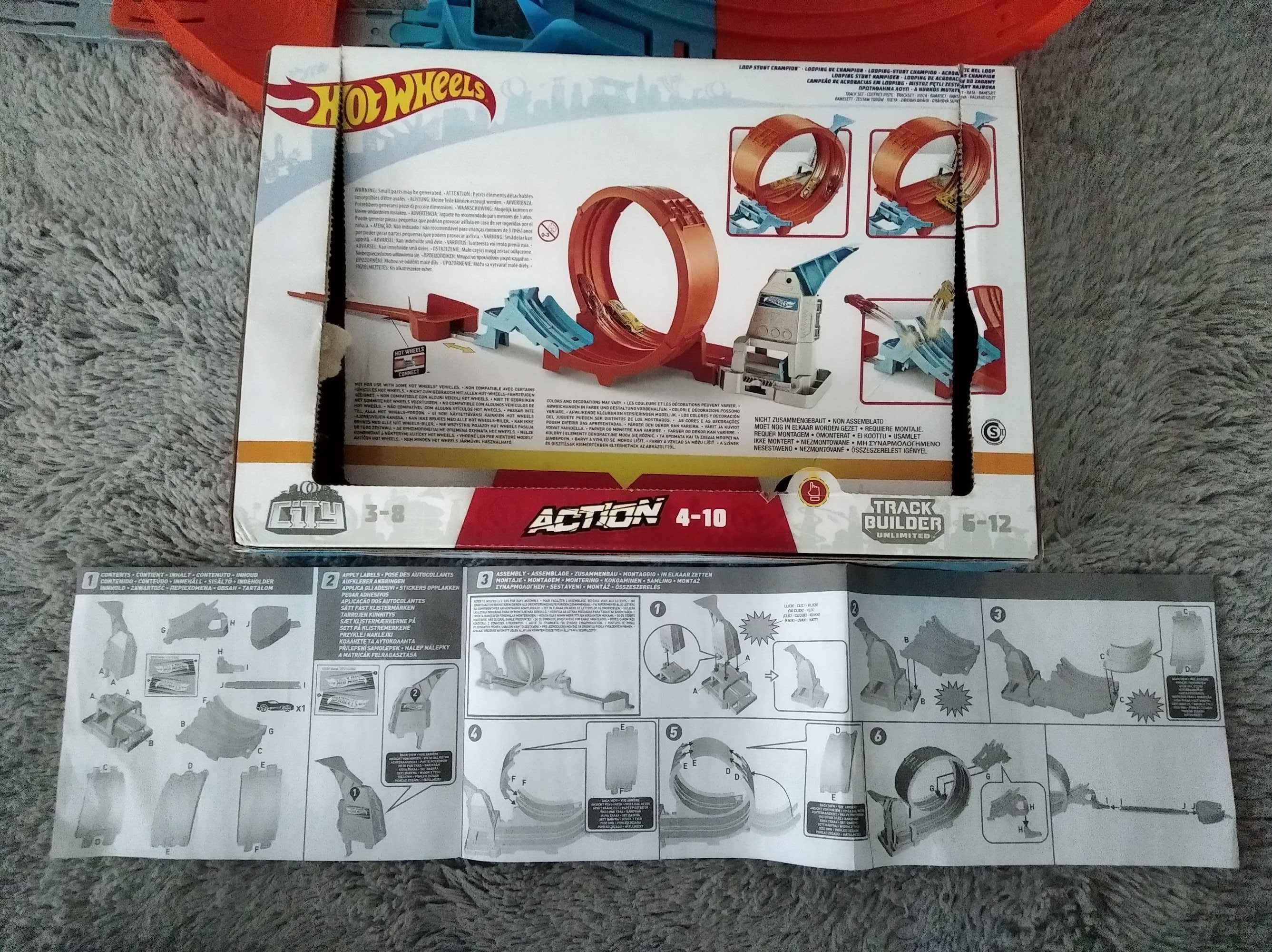 Wyrzutnia pętla podwójna Hot Wheels na dwa auta pojazdy resorak