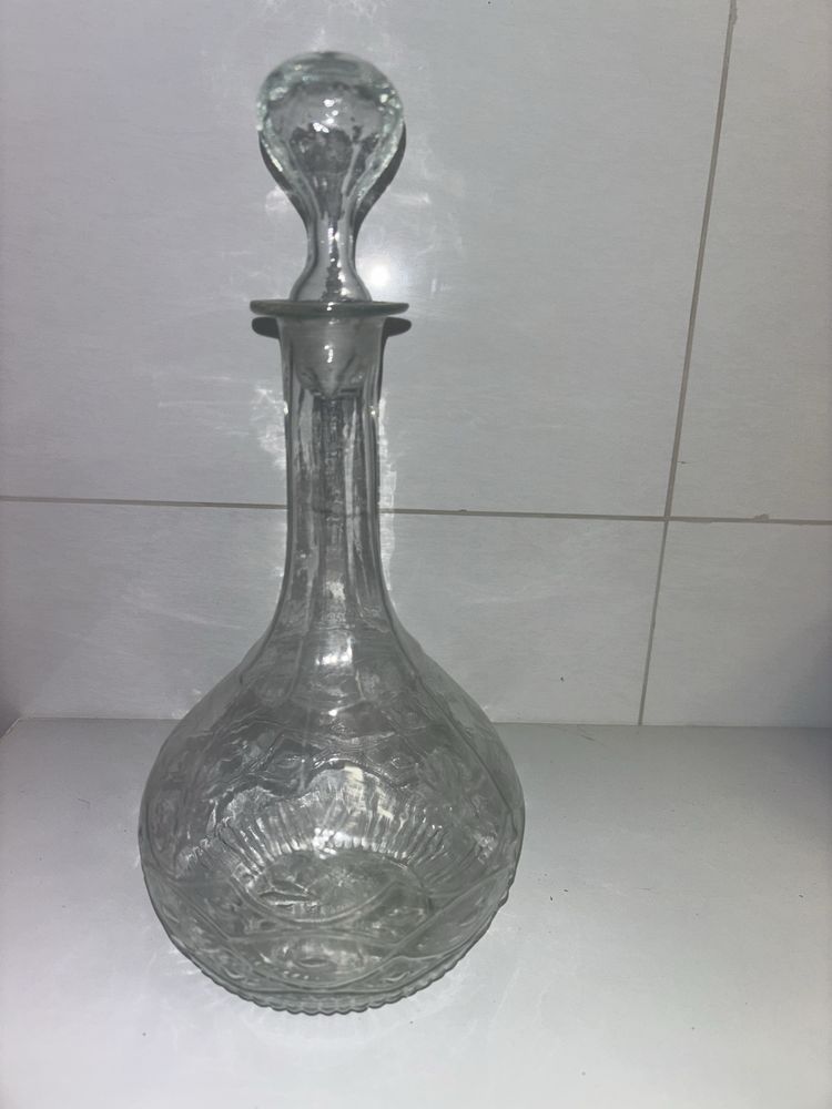 Garrafa vidro trabalhado