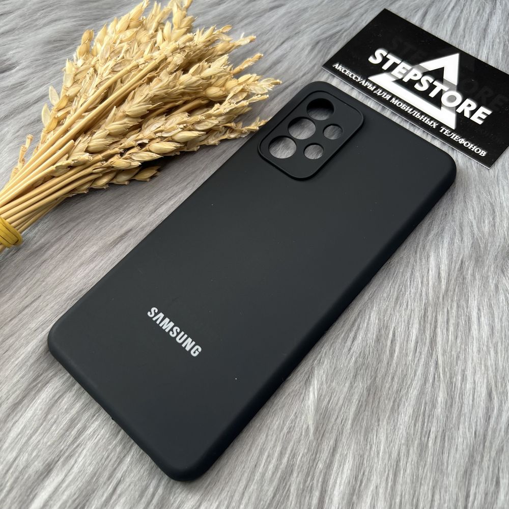 Чехол A33 Silicone Case Samsung A53 с микрофиброй закрыт низ камера