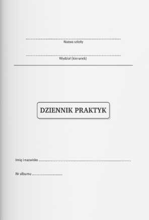 Dziennik praktyk do kosmetologia, rachunkowość, rolnictwo