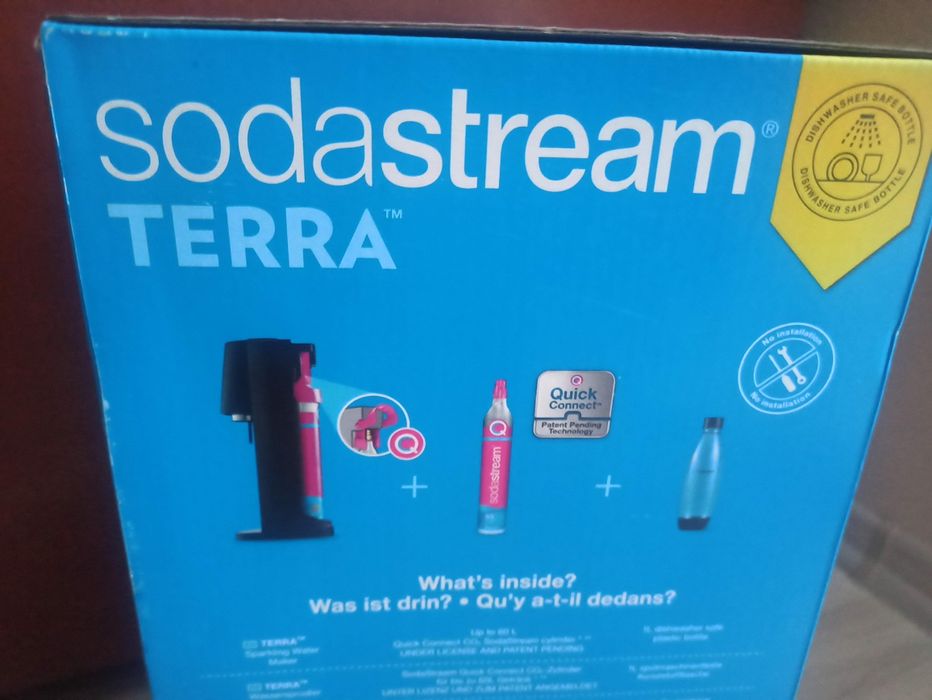 prezent nowy Saturator wody sodastream Terra czarny butelka nabój CO2