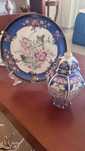 Conjunto de Prato com suporte e Vaso