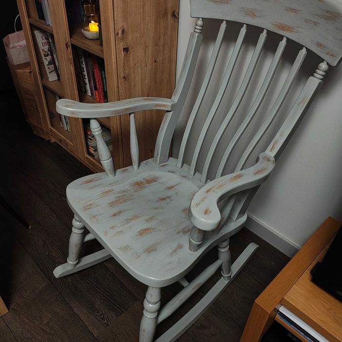 Drewniany Fotel bujany