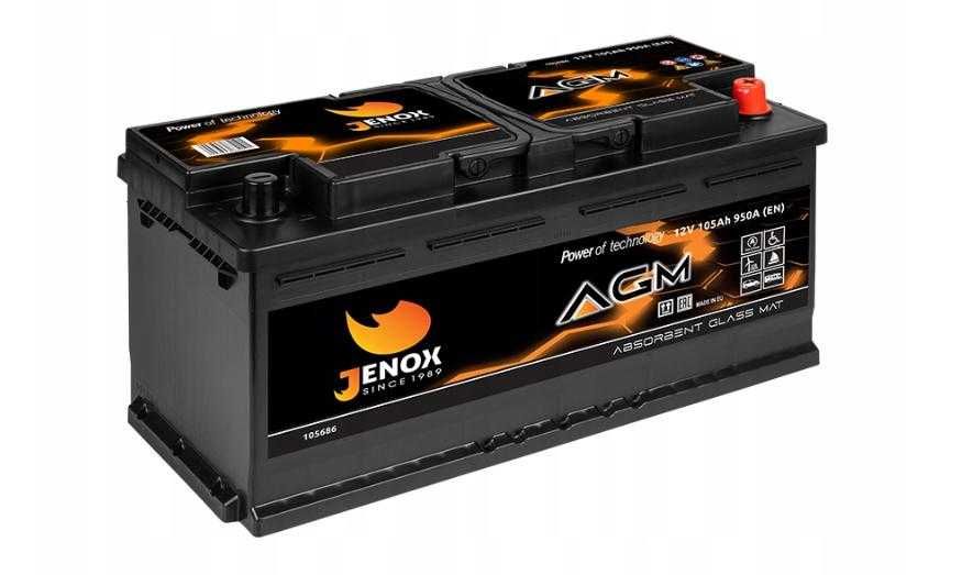 Акумулятор Jenox AGM Start-Stop 12V 105Ah/950A