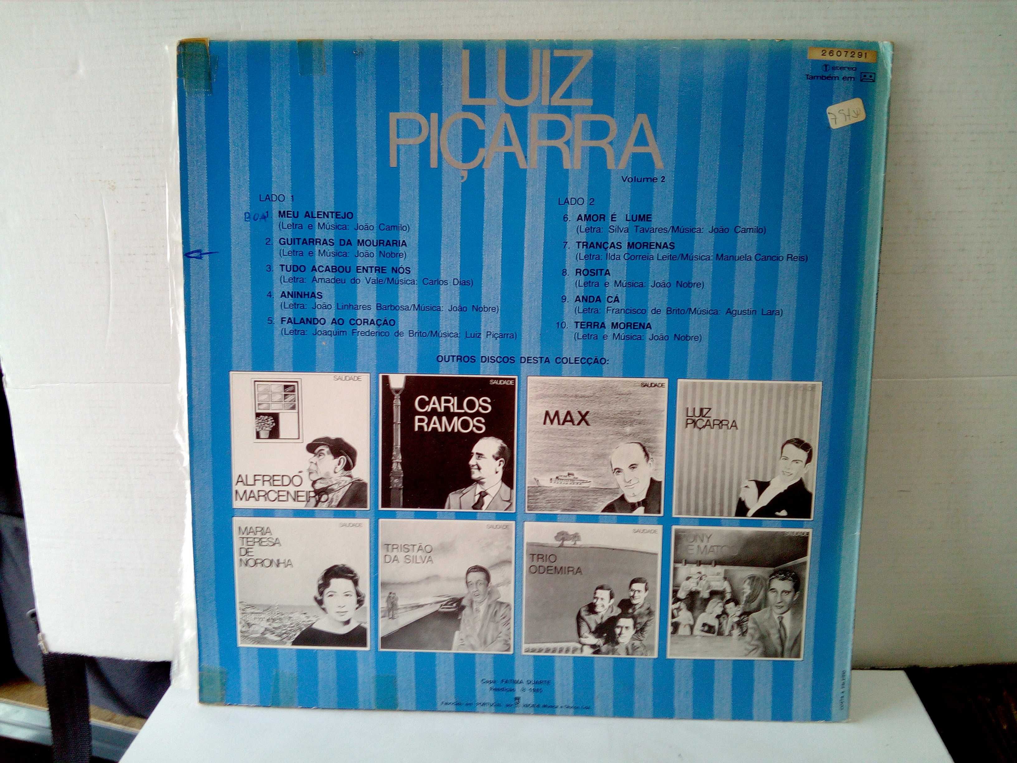 2 LPs de Luiz Piçarra, Saudade 1 e 2