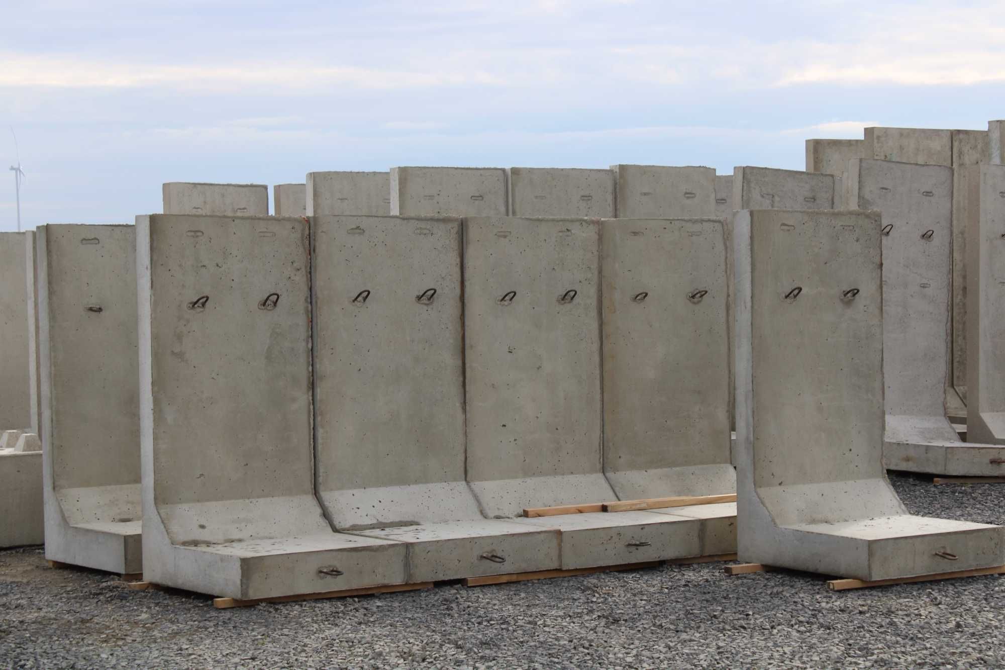 Elki betonowe, ściany oporowe L, prefabrykaty betonowe