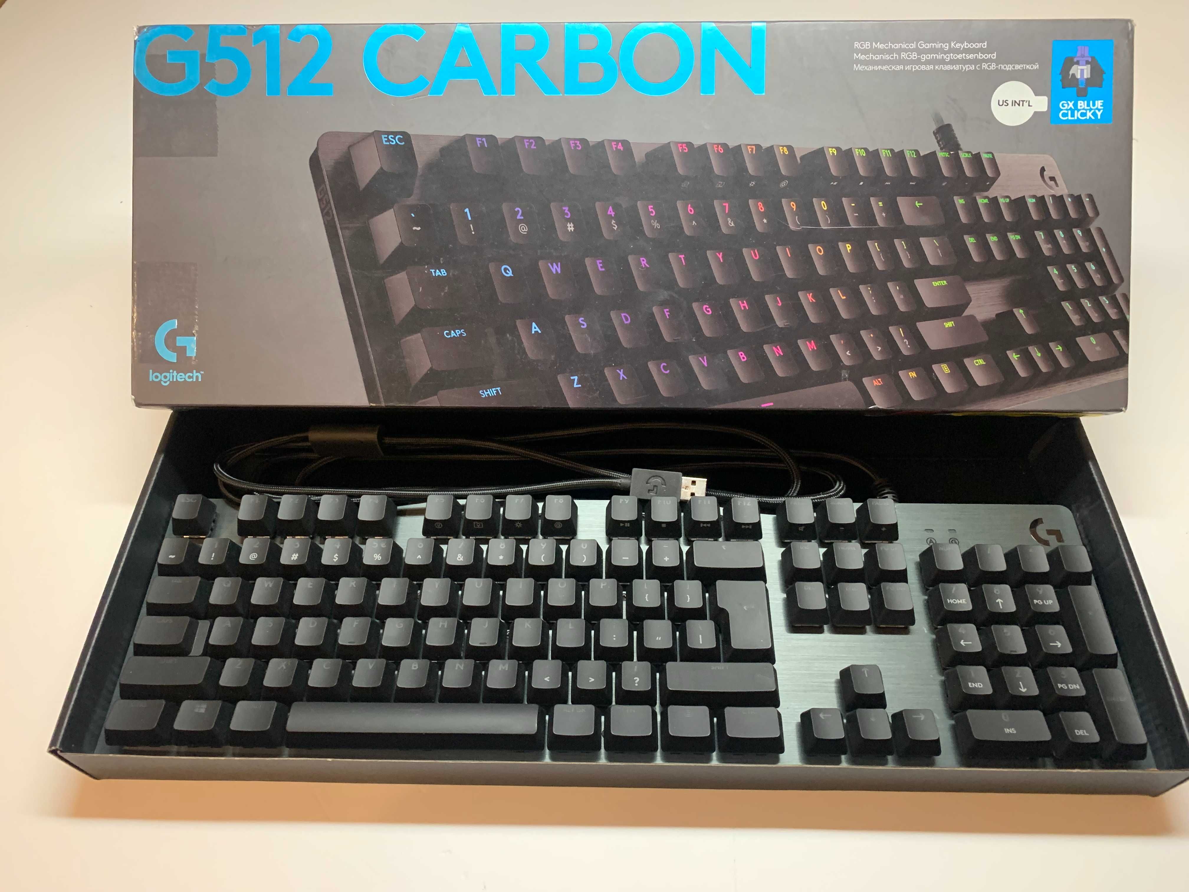 Logitech G512 mechaniczna klawiatura układ US QWERTY czarna