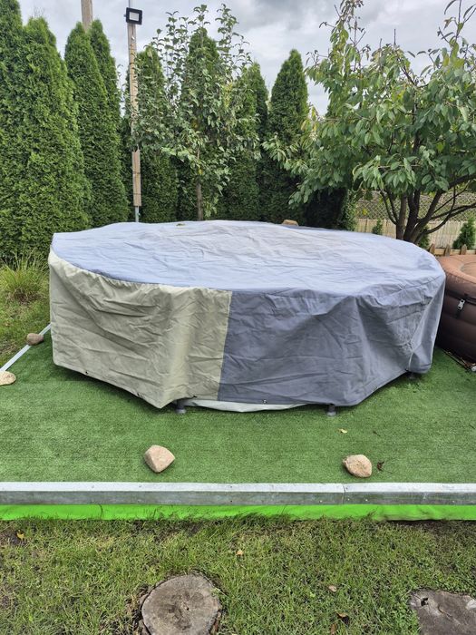 Basen z pompą, podest,pokrowiec szyty na wymiar 3x3