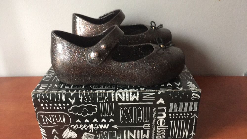 Pachnące buty Melissa Ballet - brokatowe Baleriny Dziecięce rozm 24