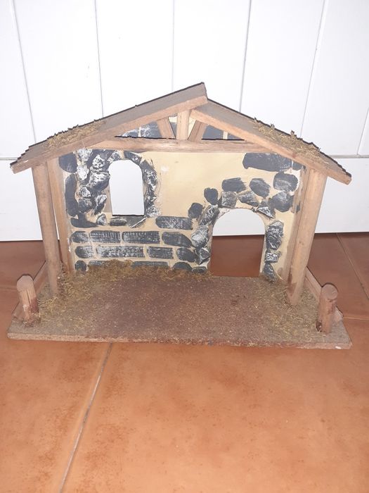 Decoração natal cabana para presepio