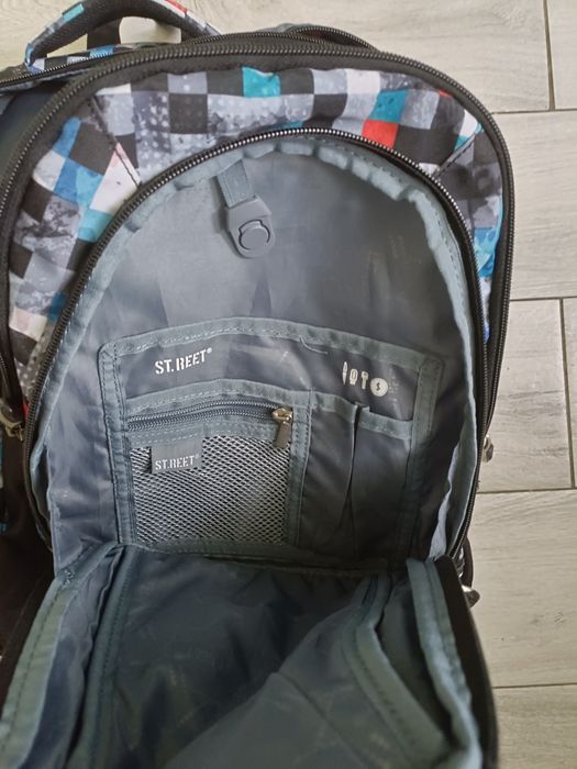 Plecak mega pojemny  St.Reet pixel worek Zestaw do szkoły pixele