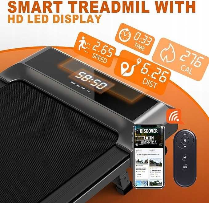 MettleMatic FW1PRO składana bieżnia nachylenie 6,5%, Walking Pad 2,25