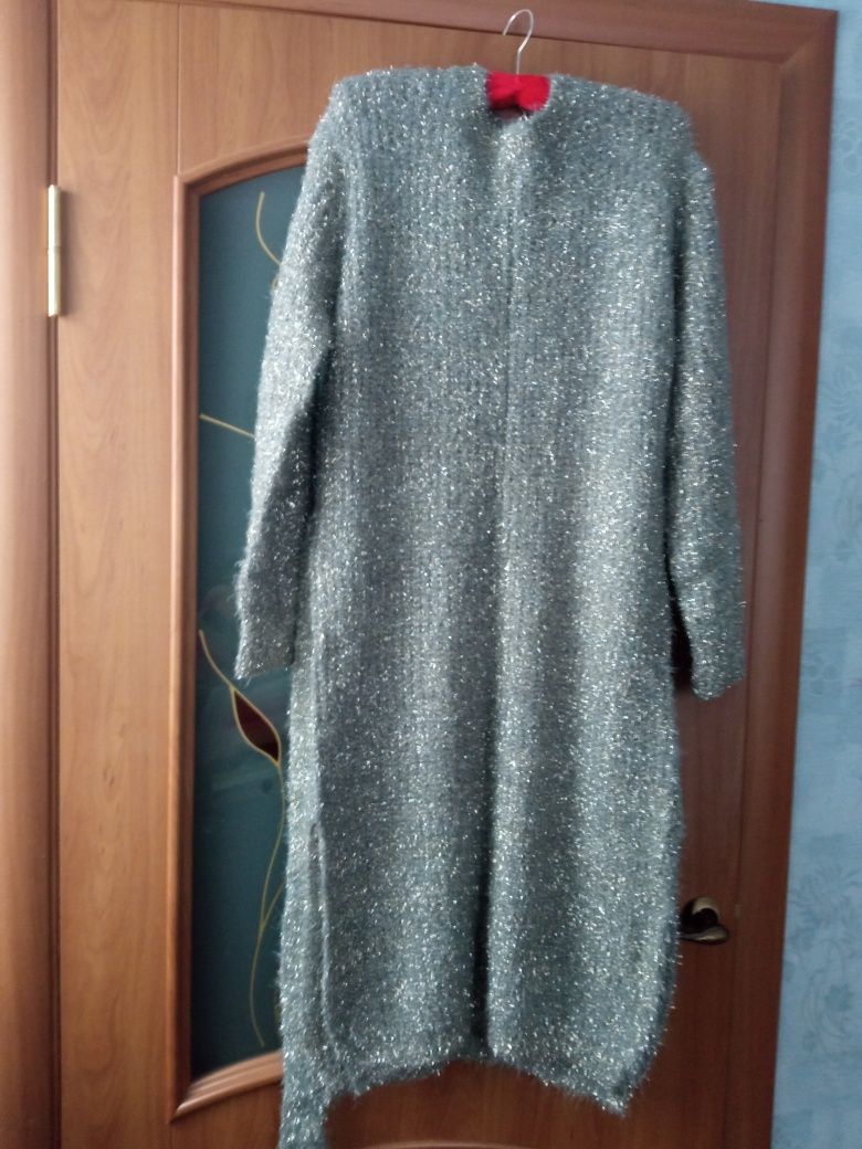 Вязаное платье с люрексом б/у