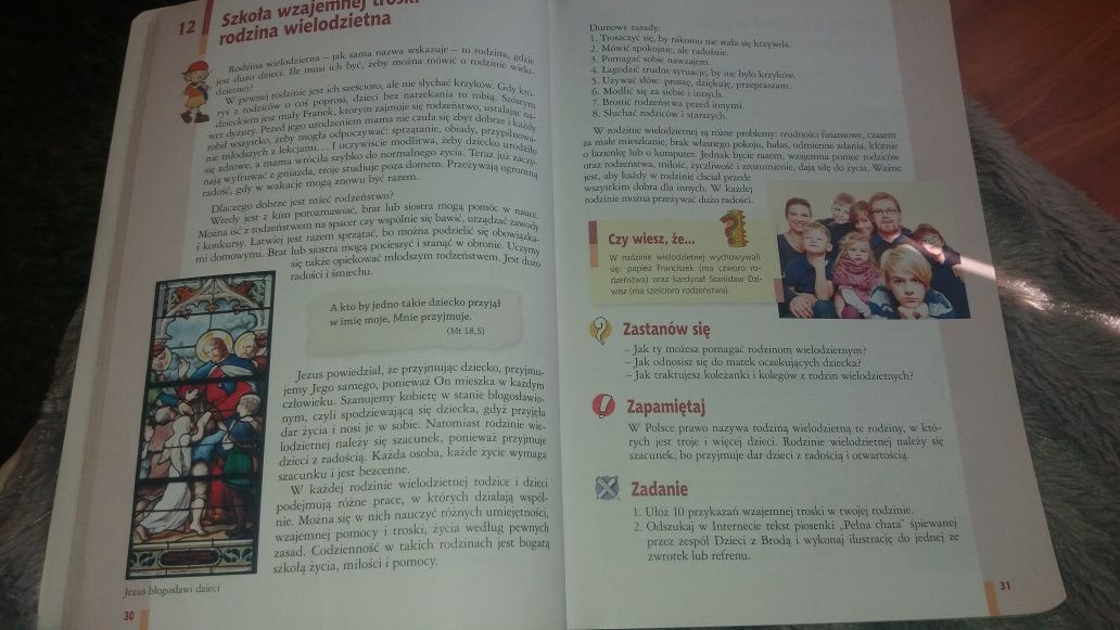 Podręcznik do religii klasa 5 "Spotkania uBogacające", wyd. Jedność.