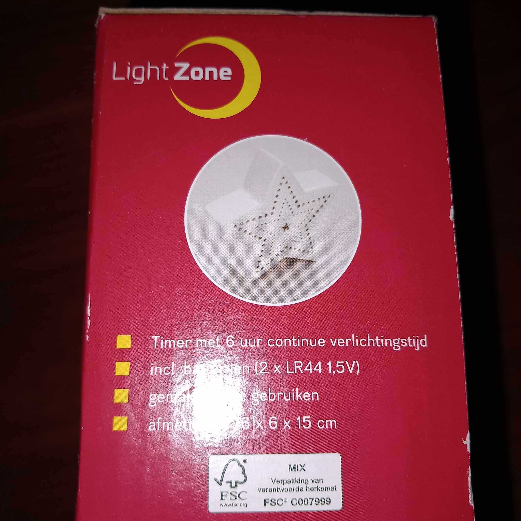 Estrela de Natal em cerâmica com LEDs NOVO
