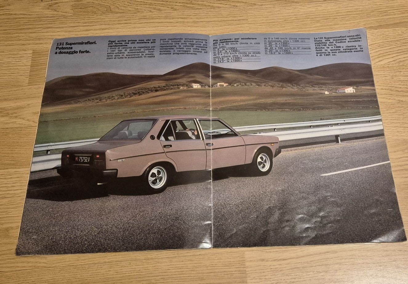 Broszura vintage Fiat 131 Supermirafiori lata 70 prospekt katalog PRL