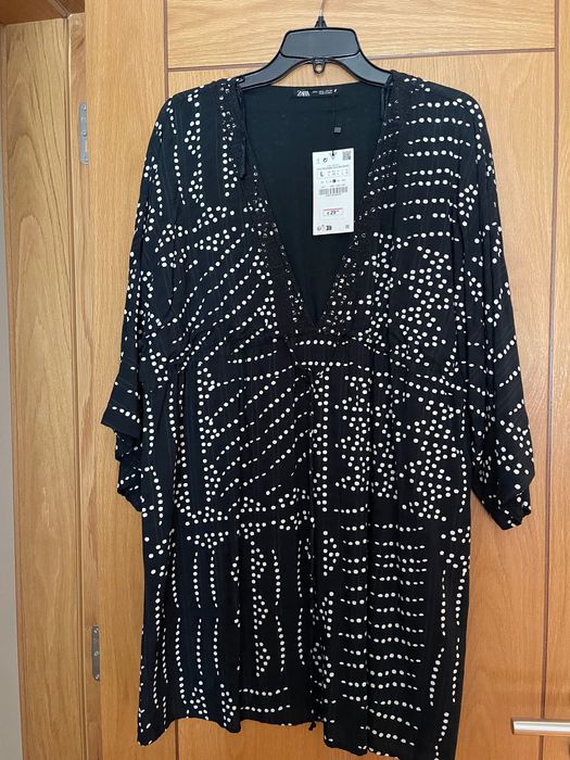 Vestido túnica curto estampado