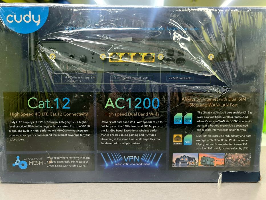 4G LTE WiFi роутер Cudy Cat. 12 Модель LT12