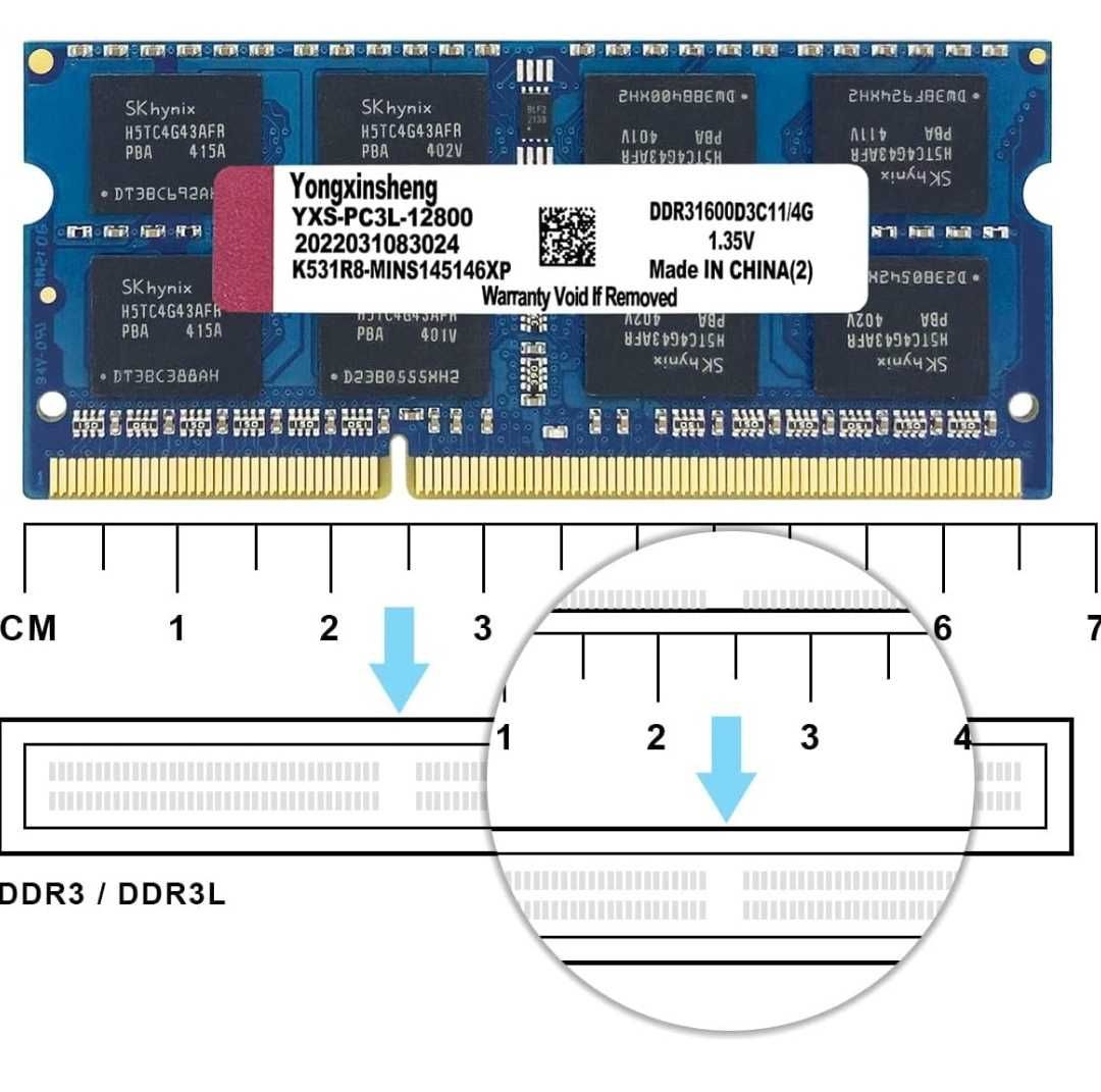 Pamięci RAM DDR3l 4GB 1600MHz PC3L-12800/PC3-12800   SODIMM 1,35V/1,5V