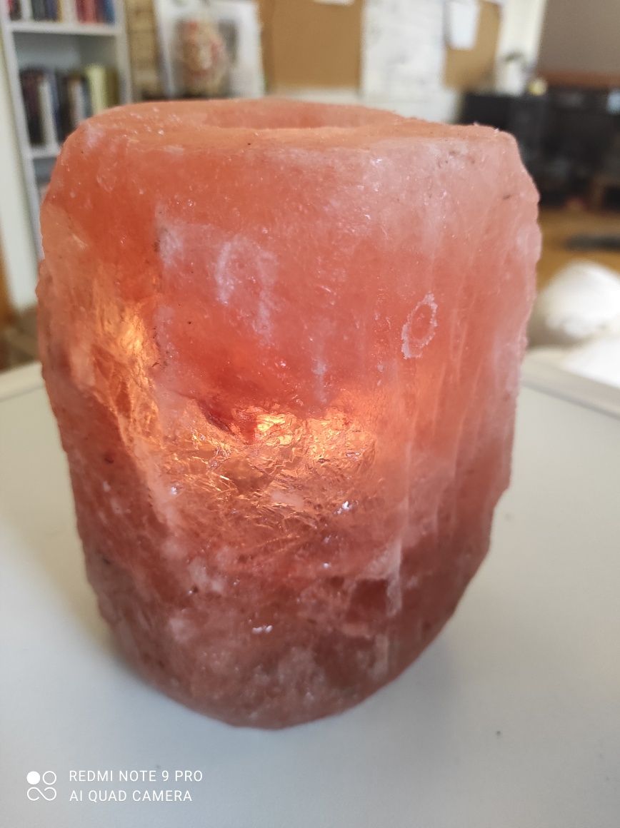 Świecznik solny 3kg duży sól himalajska lampion latarnia jonizator