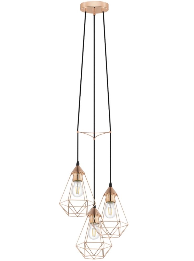 Candeeiro de teto suspenso INSPIRE BYRON D35CM COBRE