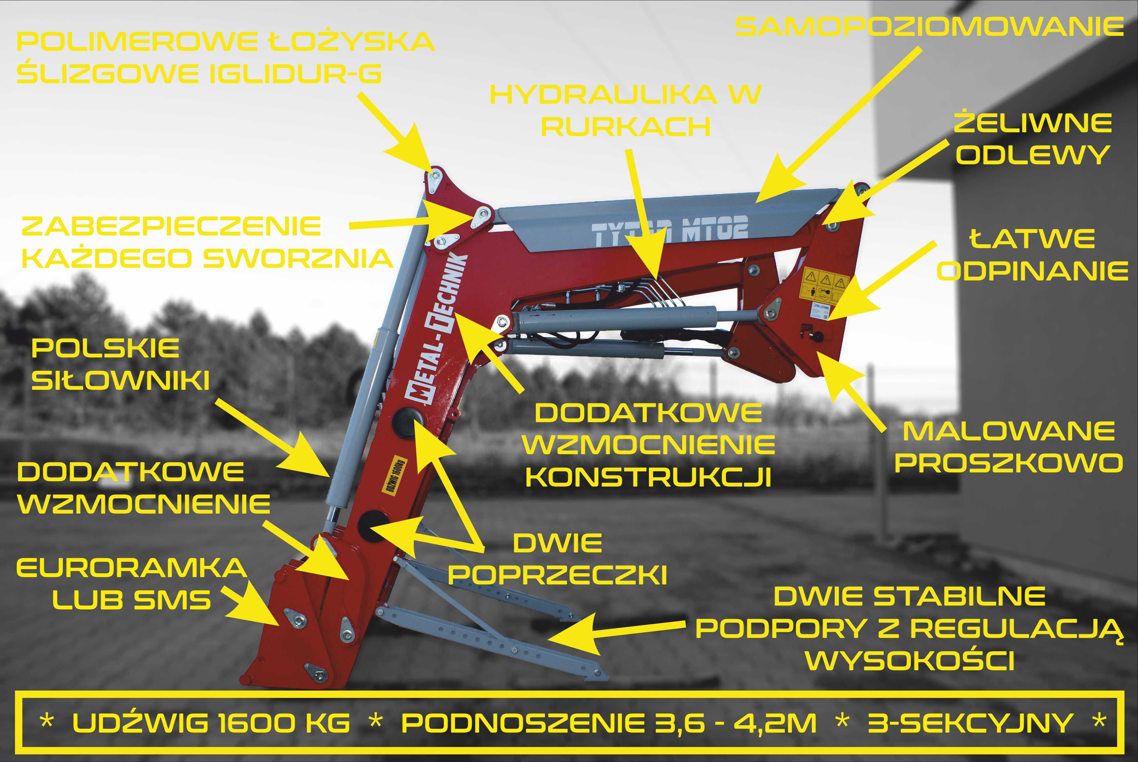 *RATY* Ładowacz czołowy TUR Euroramka poziomowanie Joystick *MONTAŻ*