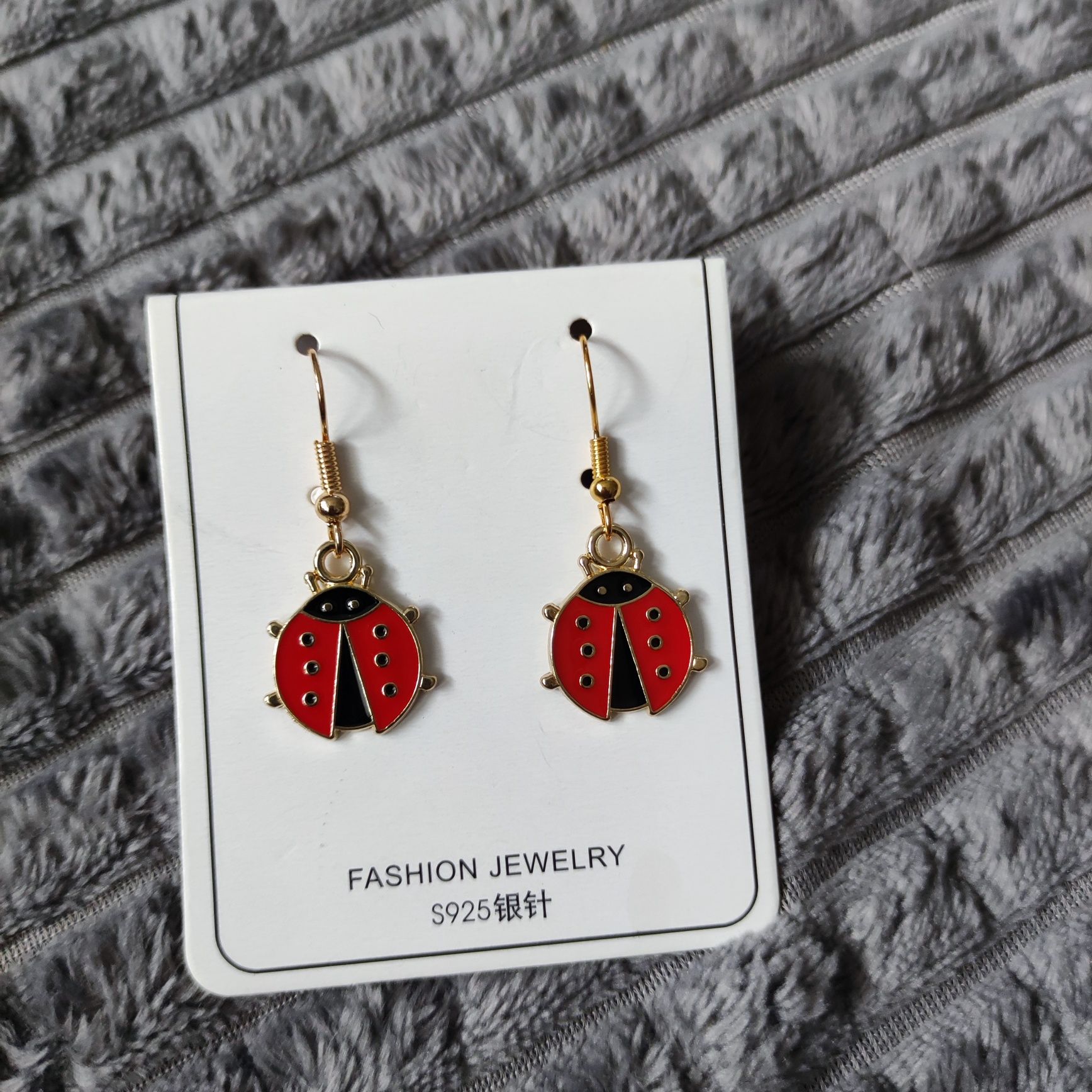 Biedronka kolczyki earrings ladybug dla dziewczynki kobiety  kolczyki