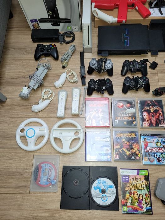 Retro Zesraw PlayStation 1 Nintendo Wii Gry PS3 Pady PS2 Arcade Stick