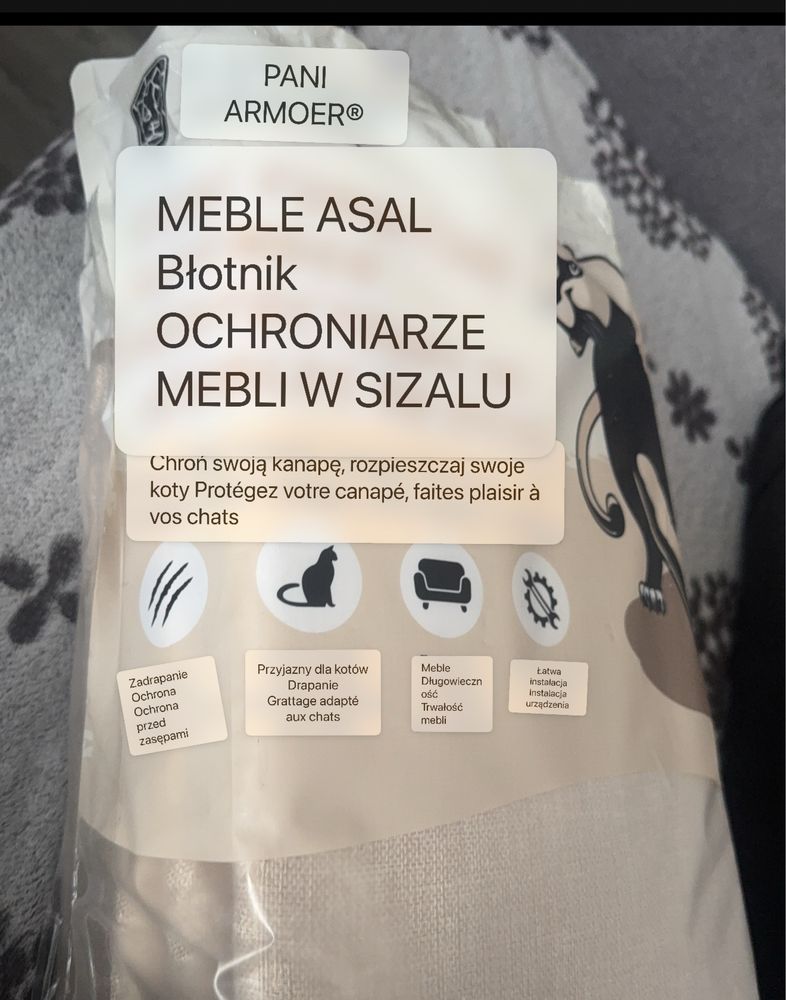 Drapak dla kota na kanape mega duzy zestaw  ochrona
