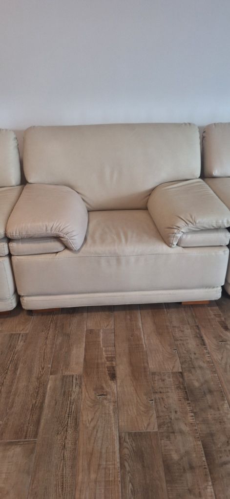Conjunto de sofás  em pele