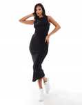 Asos Design 32 Xxs Sukienka Prążkowana Midi J27889