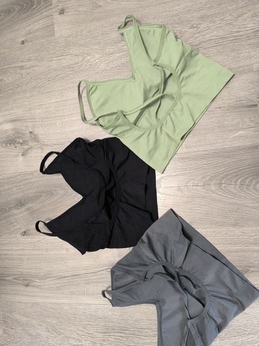 Жіночий бюстгальтер топ в рубчик (М)