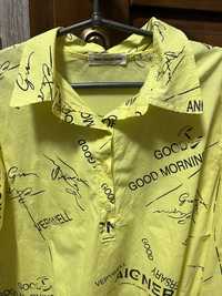 Жовта нова сорочка 100% бавовна