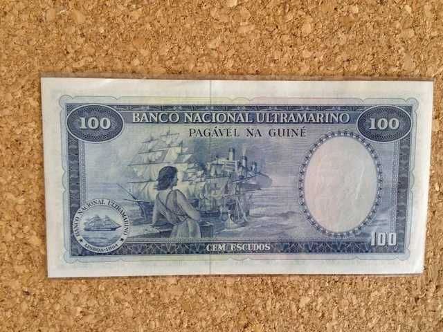 Nota Guiné 100 escudos 1971