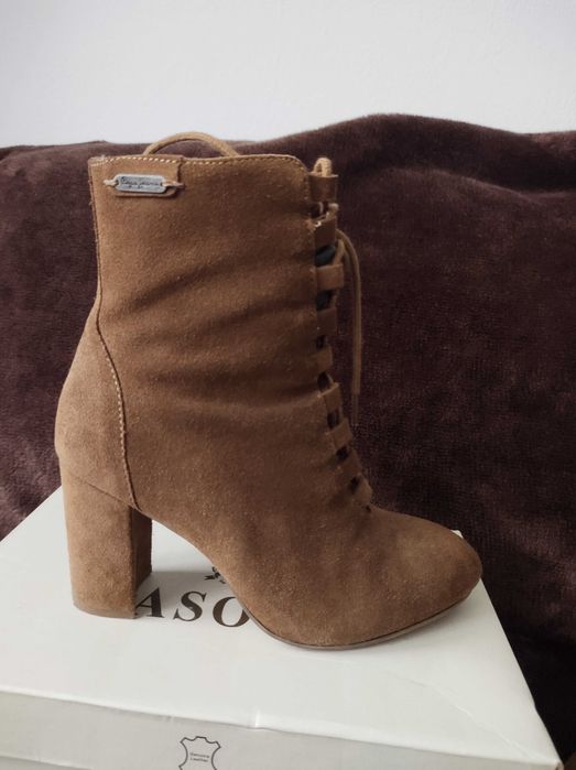 botki skóra naturalna zamsz Pepe Jeans 37,5-38