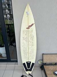 Deska surfingowa 6’6 fiberglass z Californii + finy Futures 2 pokrowce