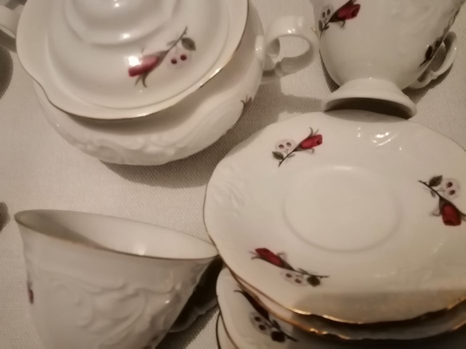 Zestaw do kawy/herbaty . Zestaw porcelanowy PRL.