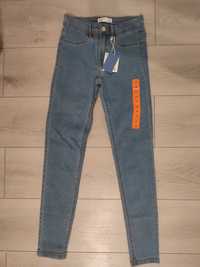 Spodnie jeansowe dżinsy skinny nowe z metką XS