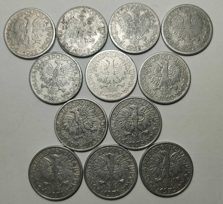 2 zł jagody, monety PRL - zestaw 12 szt.