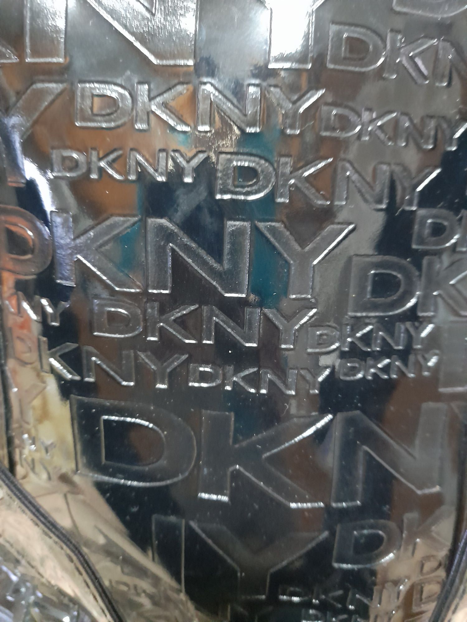 Mala e carteira DKNY em plástico
