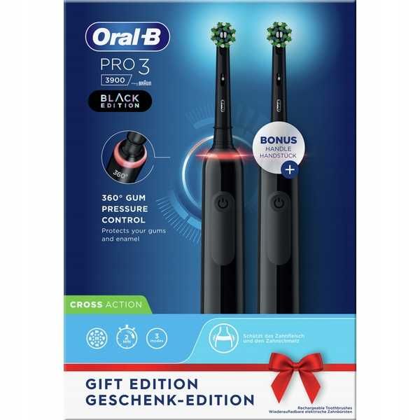 Oral-B PRO 3 3900 BLACK EDITION 2 szt.